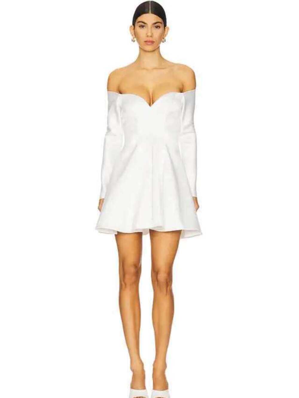 NBD The Alina Mini Dress in White Ivory Small